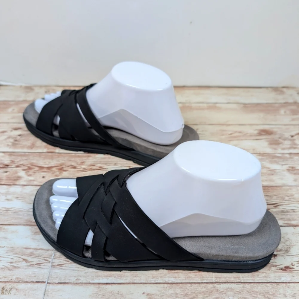 Easy Spirit Sestar Slide On Sandals Black Gray Women's Size 8.5 Arch Support - Picture 3 of 11